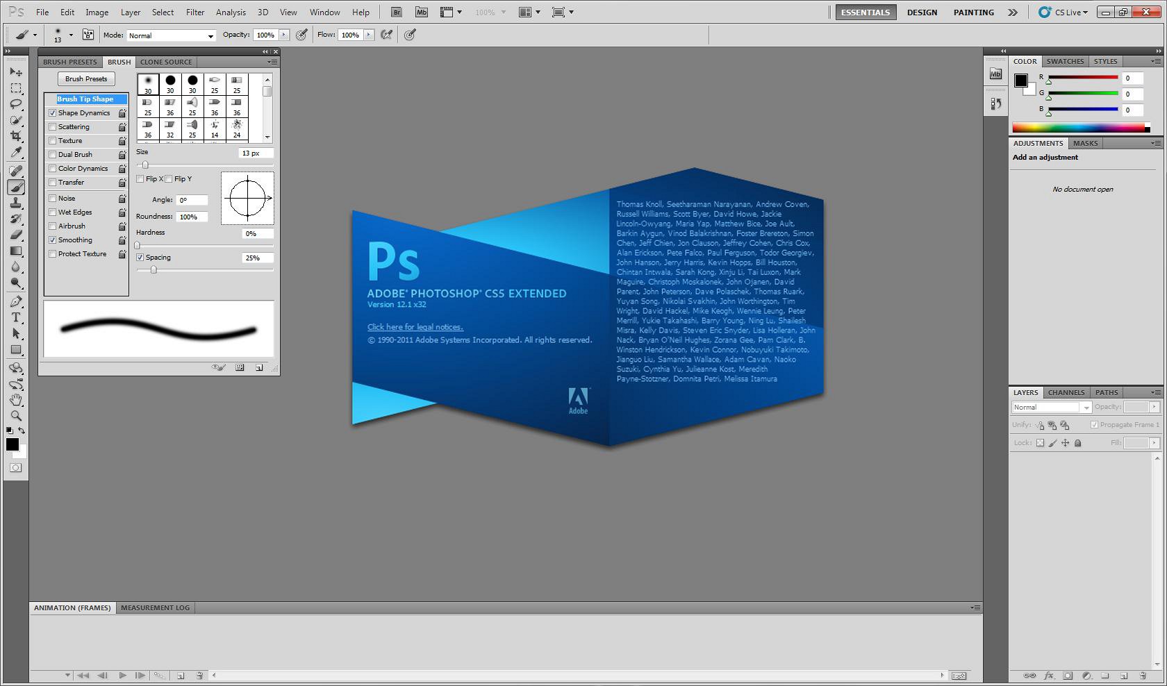 Adobe Photoshop CS5 for Windows Splash Screen (2010)